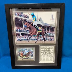 Framed Photo of American Pharoah with Black Frame
